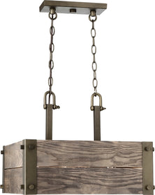 19"W Winchester 4-Light Pendant Bronze