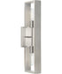 Boundary 2-Light Wall Bracket Brushed Nickel