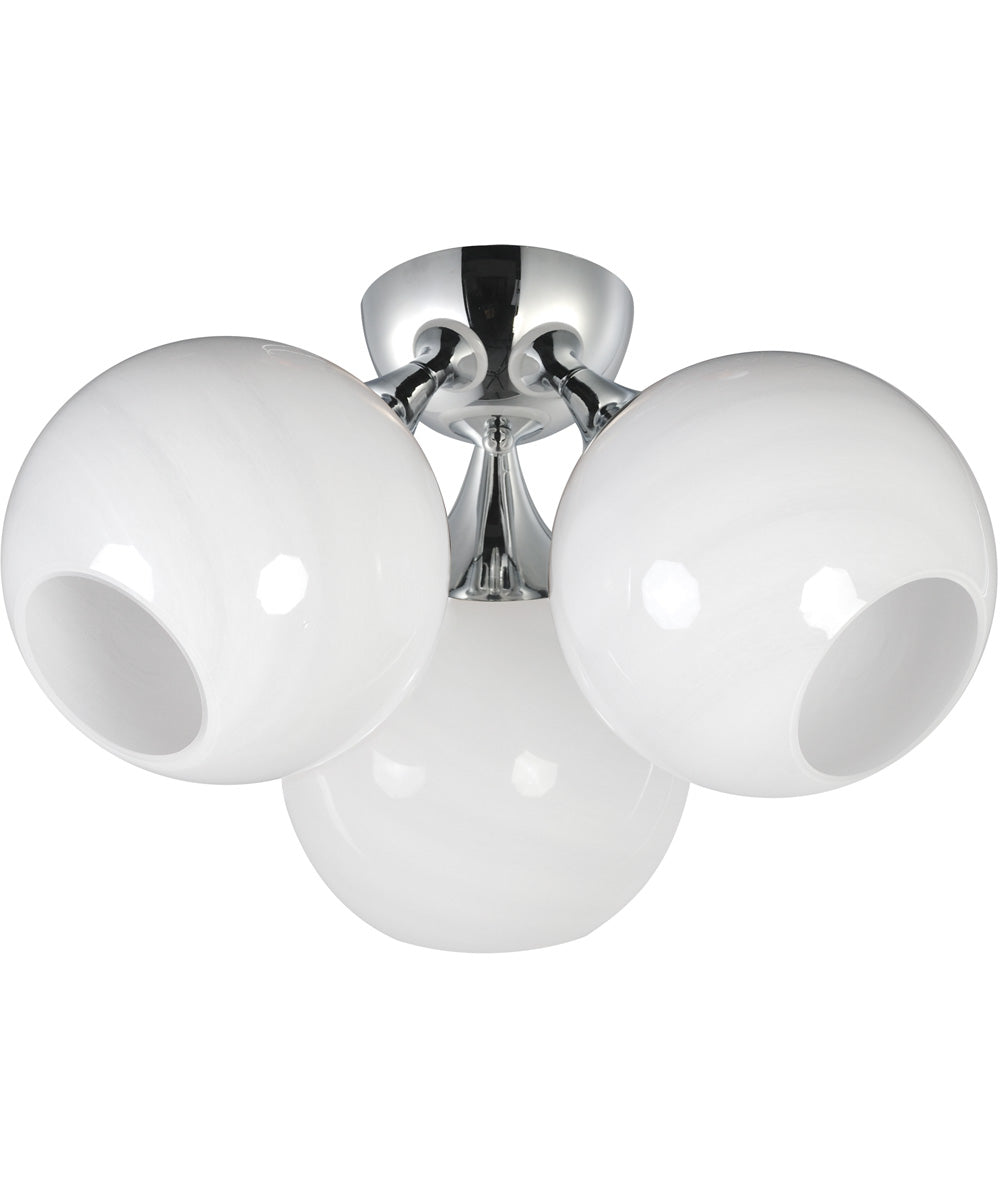 Neve 3-Light Semi Flush Polished Chrome