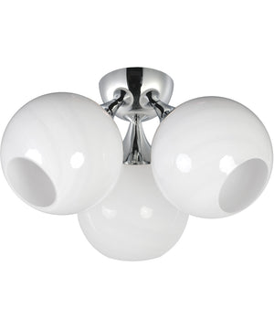 Neve 3-Light Semi Flush Polished Chrome