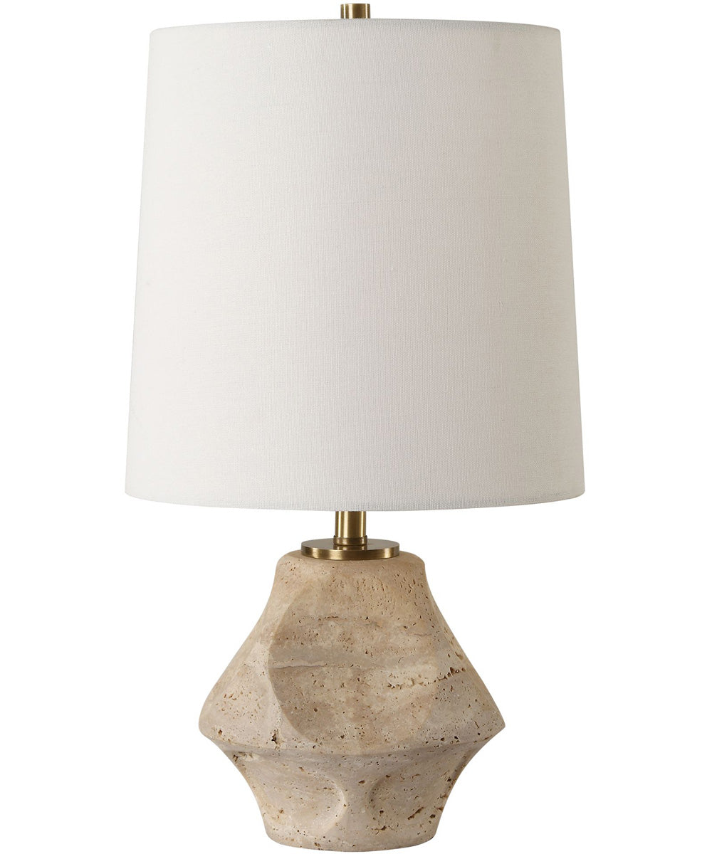 Indent Travertine Accent Lamp