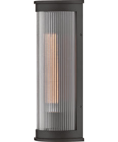 Bluffton 1-Light Medium Wall Mount Lantern in Black