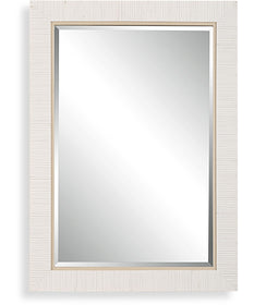 25x35" Wall Mirror Whitewashed Textured Wrap