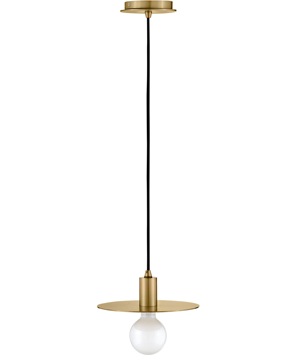 Lulu 1-Light Small Convertible Pendant in Lacquered Brass