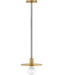 Lulu 1-Light Small Convertible Pendant in Lacquered Brass