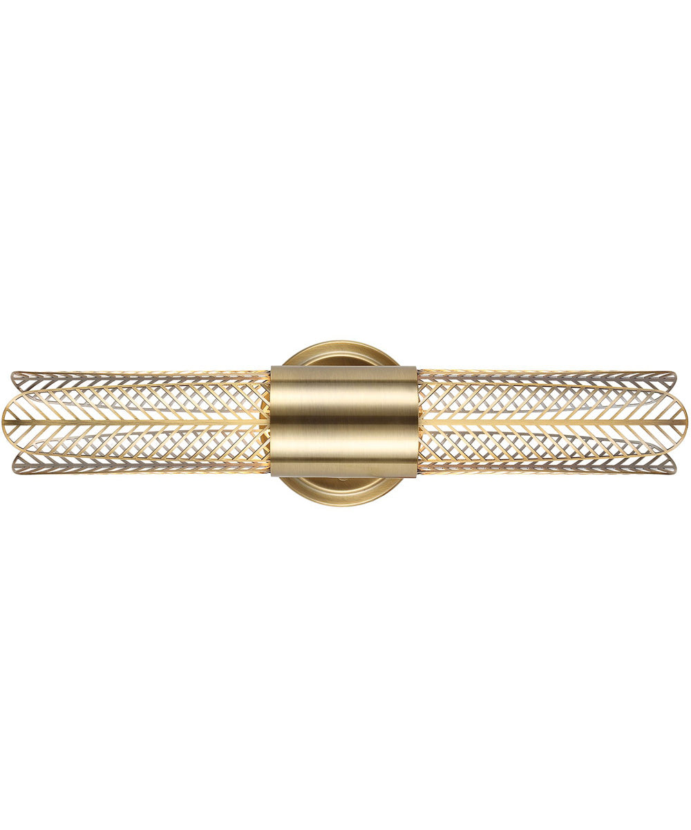 Cret 2 Light LED Brass Sconce