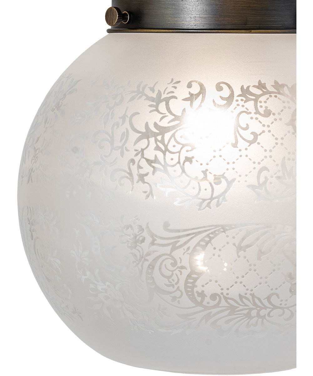 8" Wide Revival Schoolhouse Vivianna Flushmount