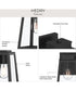Hedry Small Outdoor Wall Lantern with Clear Glass Panels Matte Black