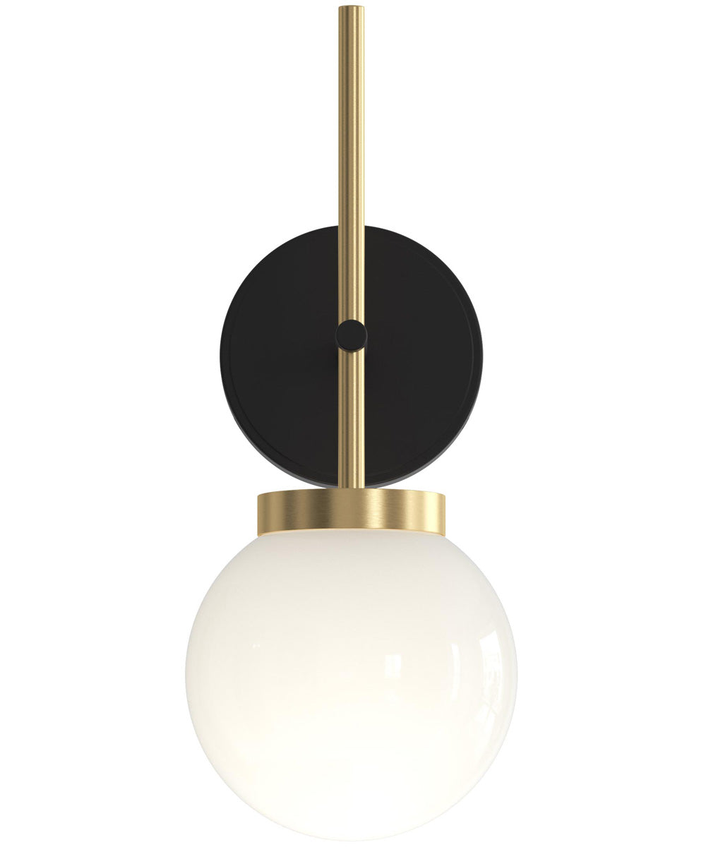 Rigsby 1-Light Wall Sconce Matte Black and Brushed Gold