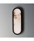 Plinth 15 inch LED Alabaster Wall Sconce Dark Bronze