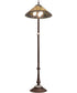 24" High Tiffany Jeweled Peacock Floor Lamp