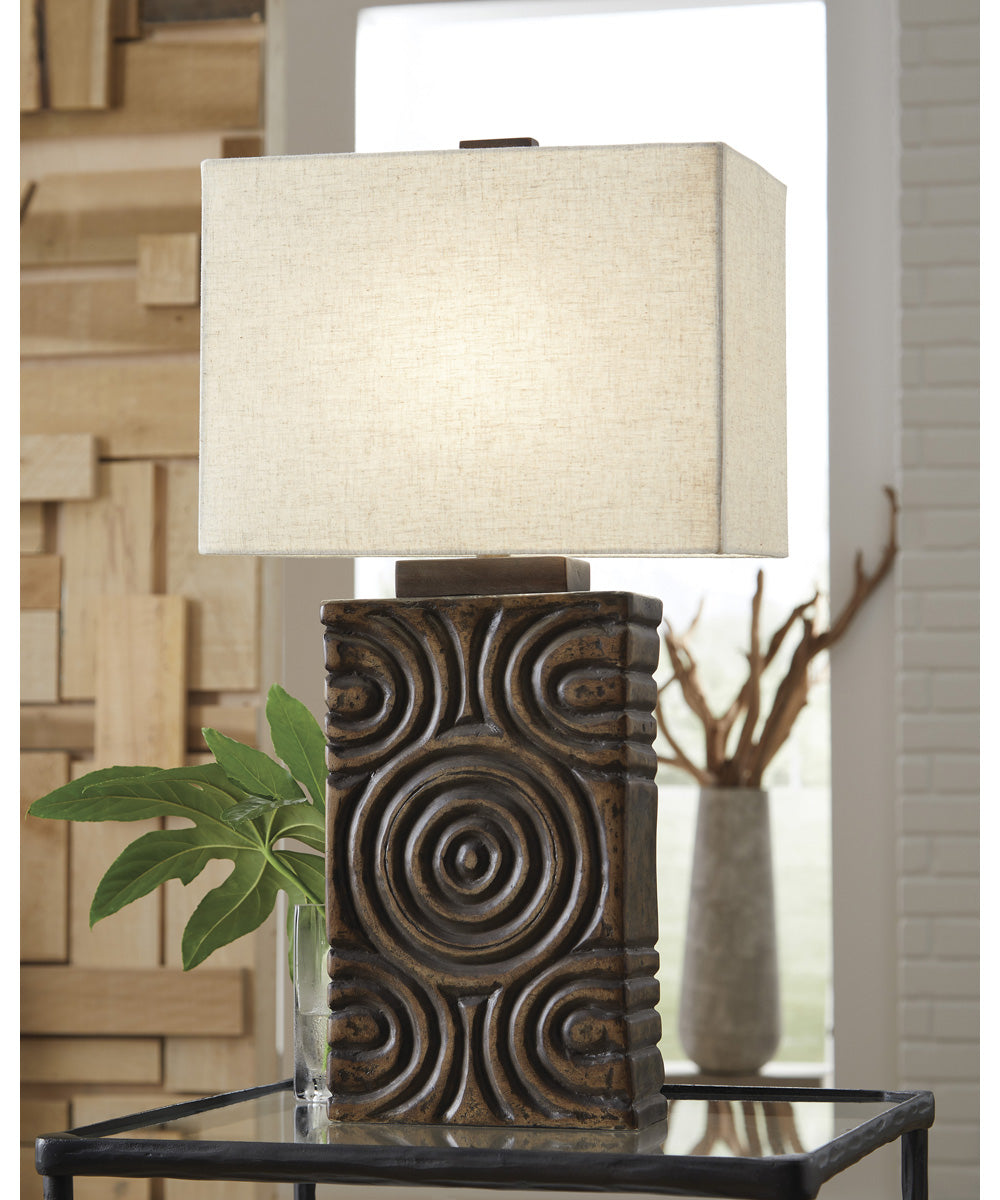 Heathbury Paper Table Lamp Antique Brown