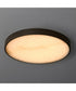 Slab 12 inch LED Alabaster Flush Mount Dark Bronze