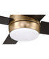 Kelsey 52" 4-blade Indoor Ceiling Fan 1-Light Fan Satin Brass