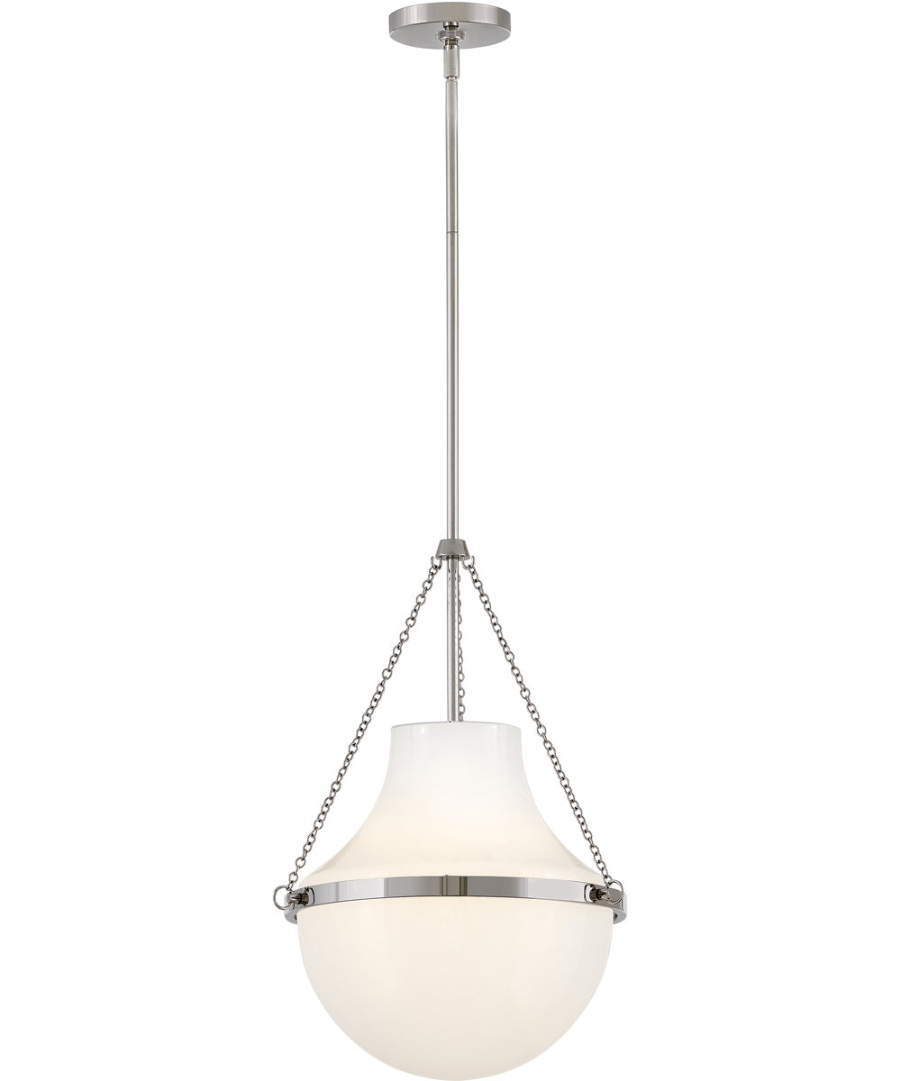 Collins 1-Light Medium Pendant in Polished Nickel