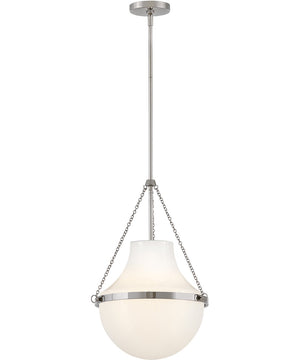 Collins 1-Light Medium Pendant in Polished Nickel