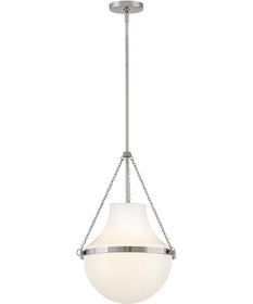 Collins 1-Light Medium Pendant in Polished Nickel