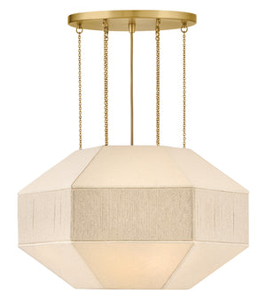 Lyla 4-Light Medium Convertible Chandelier in Lacquered Brass