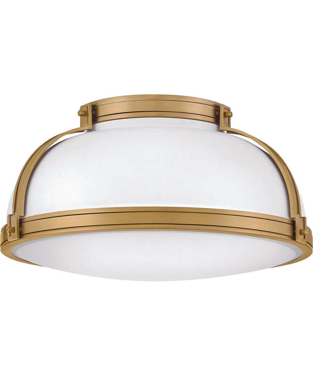 Barton 3-Light Medium Flush Mount in Matte White