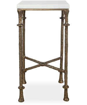 Penelope White Marble Accent Table