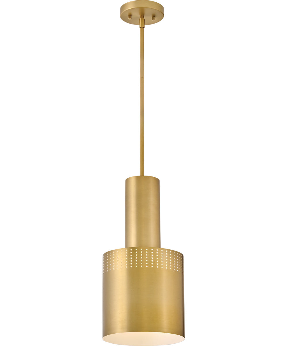 Casey 1-Light Small Pendant in Lacquered Brass