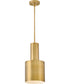 Casey 1-Light Small Pendant in Lacquered Brass