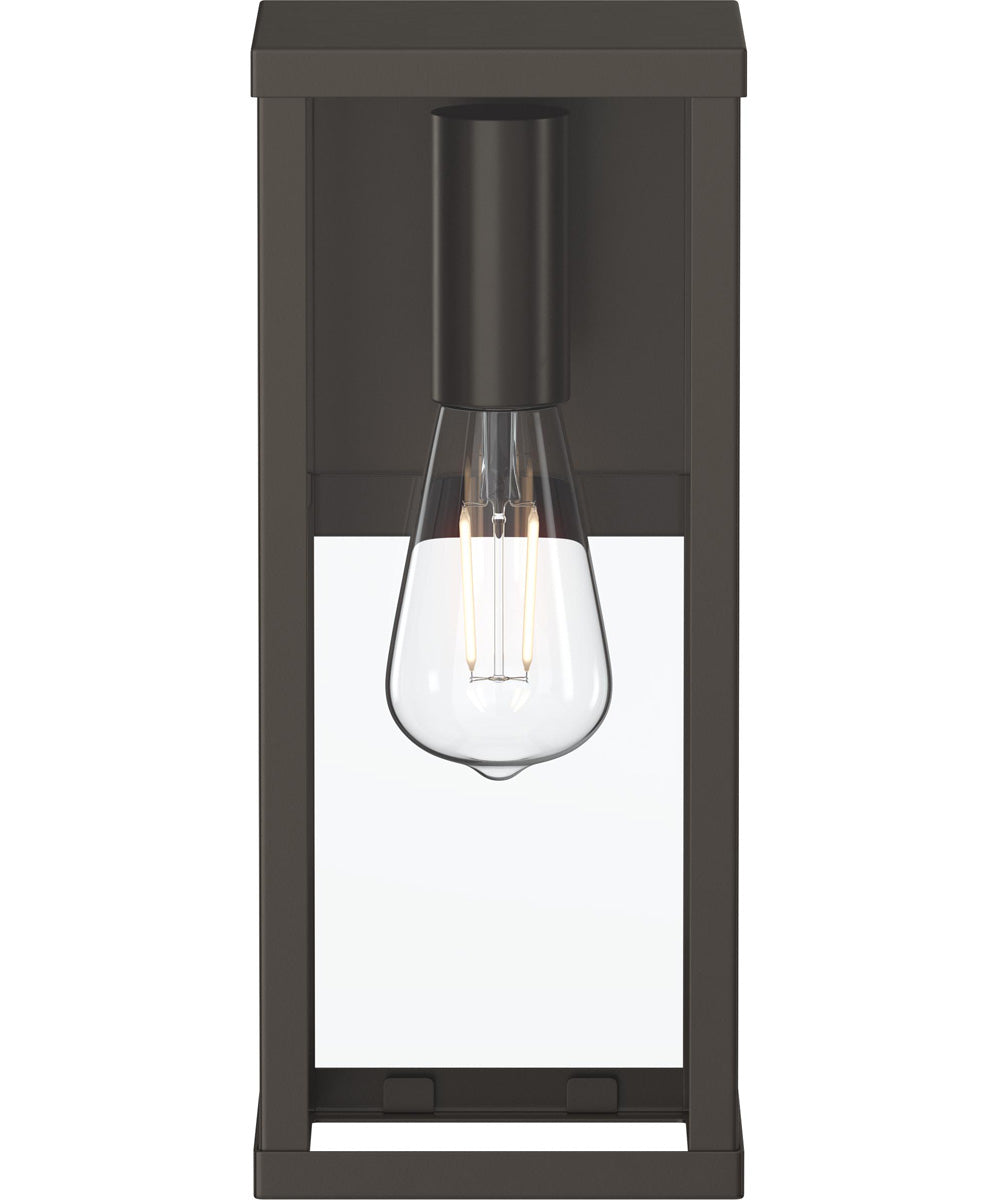 Ryle 1-Light Medium Wall Lantern with Clear Glass Panels Antique Bronze