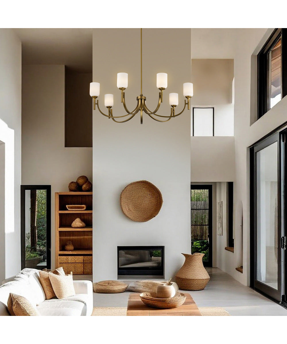 Solara 7-Light Chandelier Natural Brass