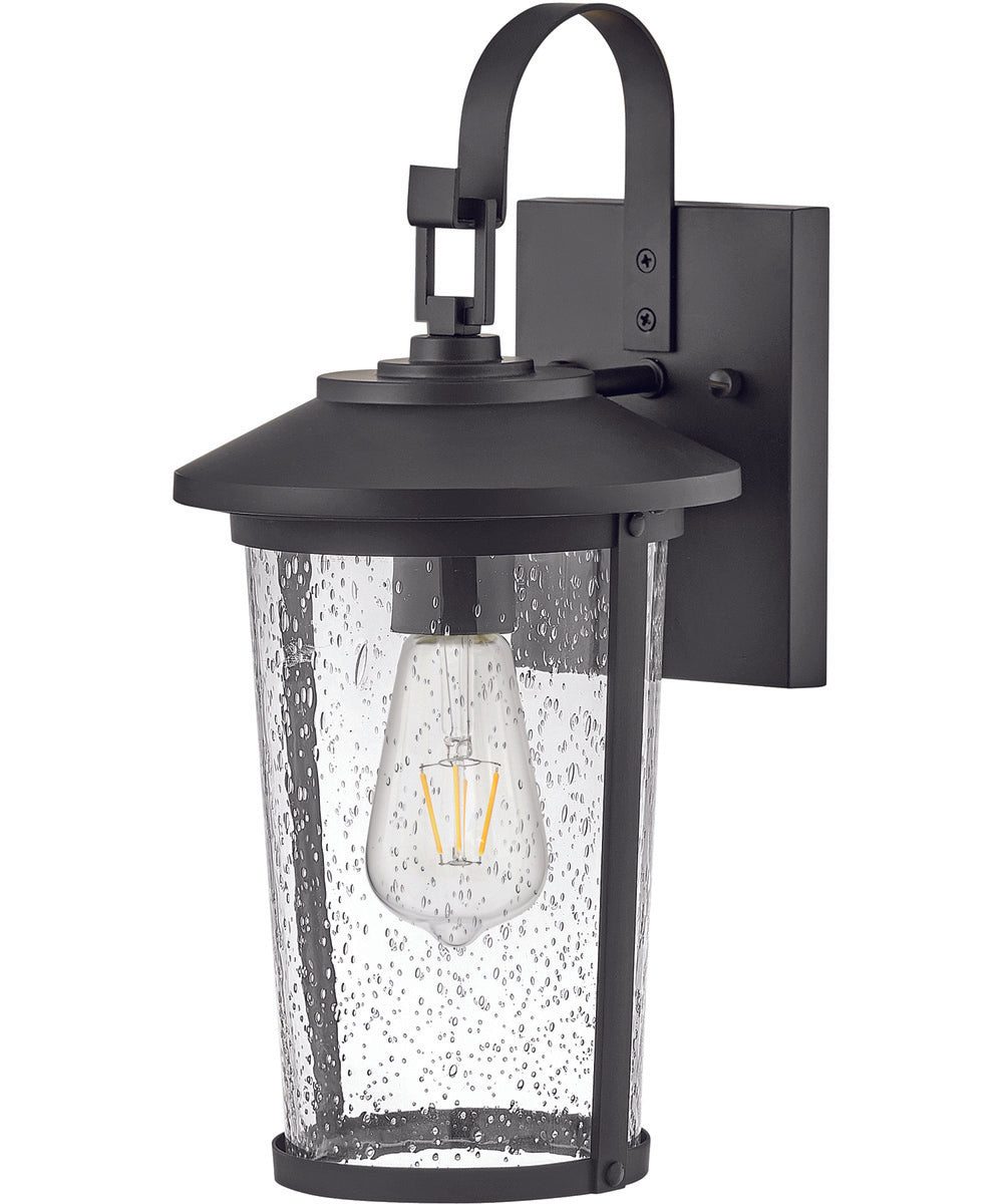 Banks 1-Light Medium Wall Mount Lantern in Black