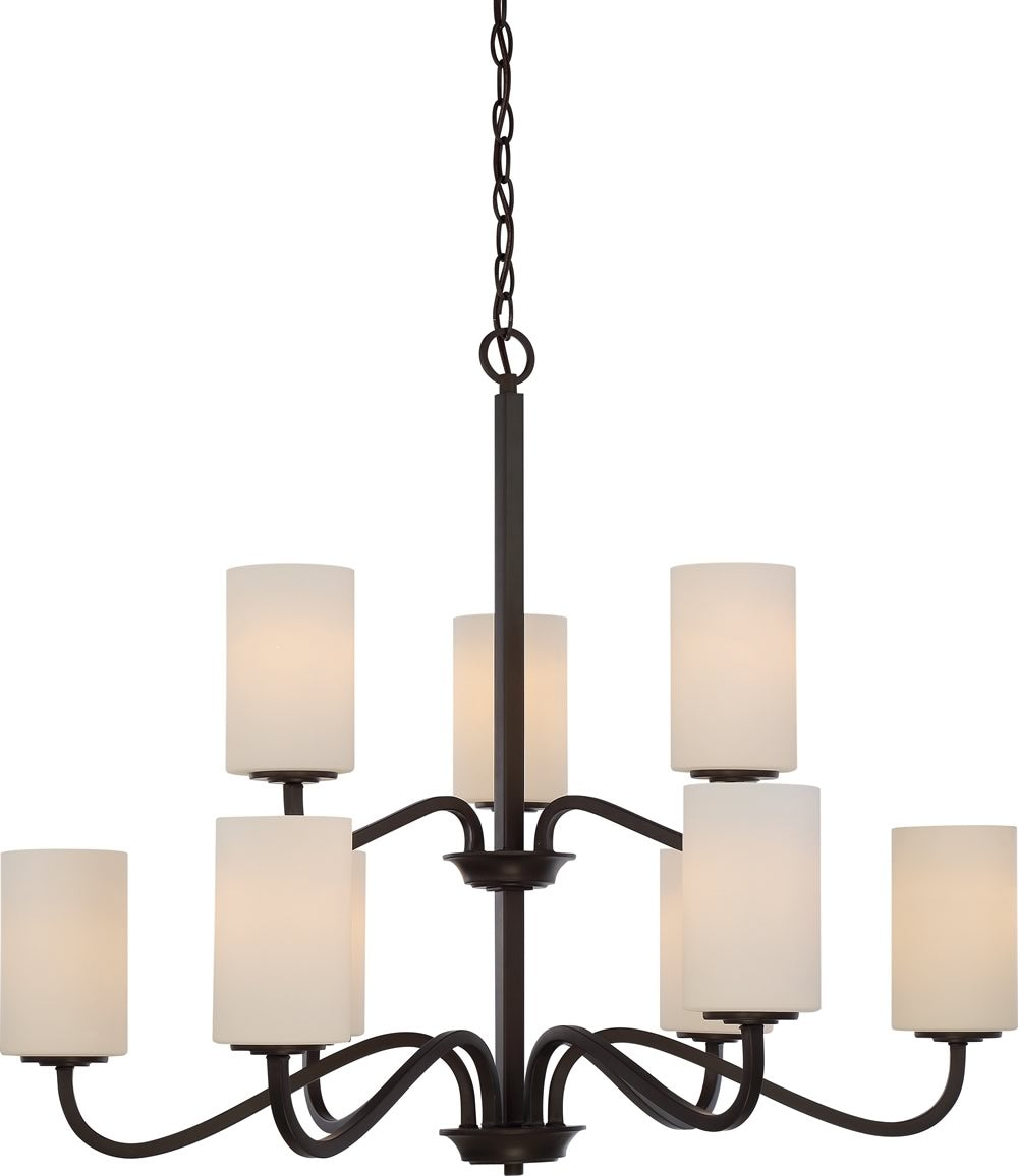 32"W Willow 9-Light Chandelier Forest Bronze