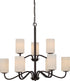 32"W Willow 9-Light Chandelier Forest Bronze