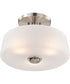 Lune 3-Light Close-to-Ceiling Brushed Nickel