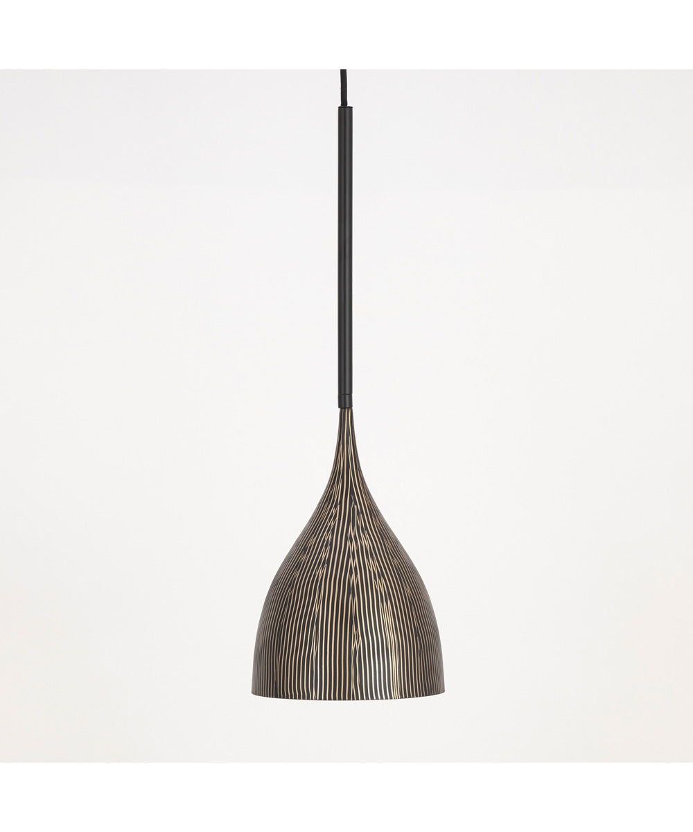 Fleur 1-Light Mini Pendant Black / Gold