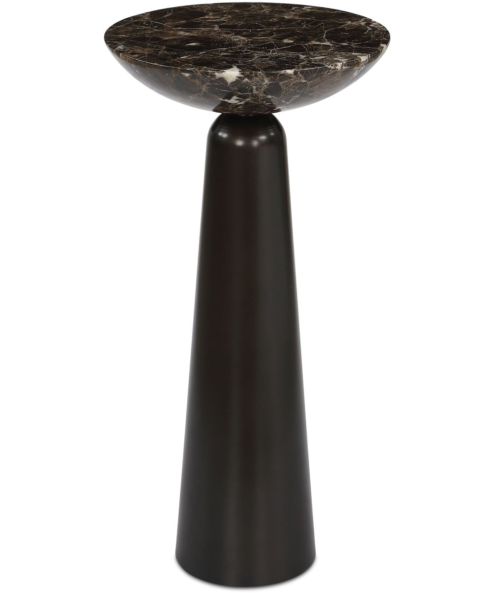 Hastings Brown Marble Accent Table