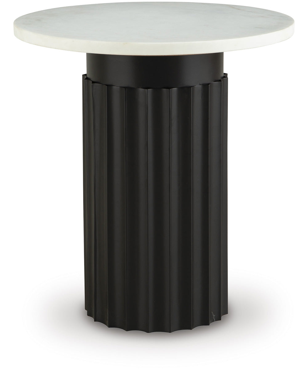 Wainstone Accent Table Black/White