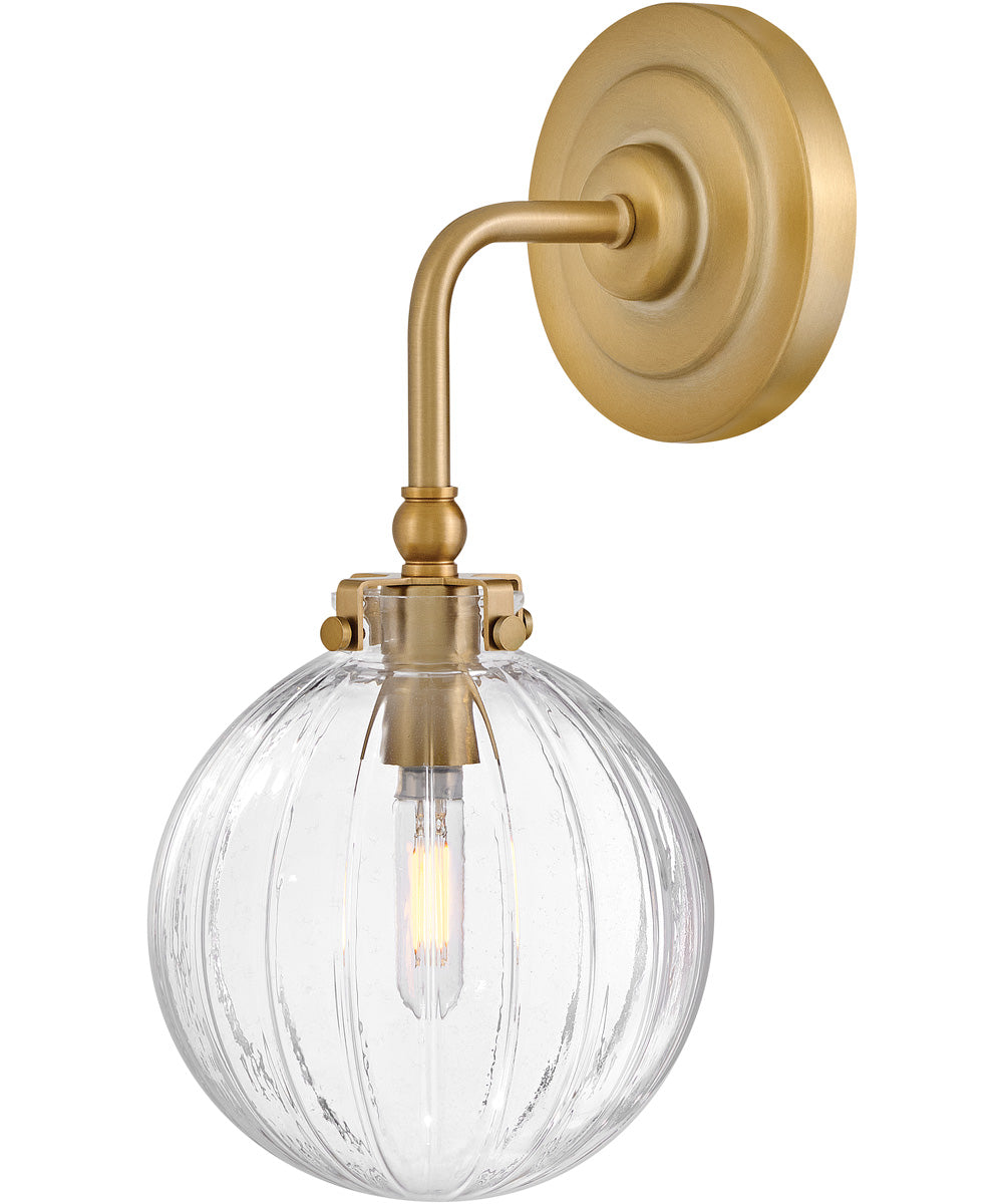 Helene 1-Light Medium Single Light Sconce in Lacquered Brass