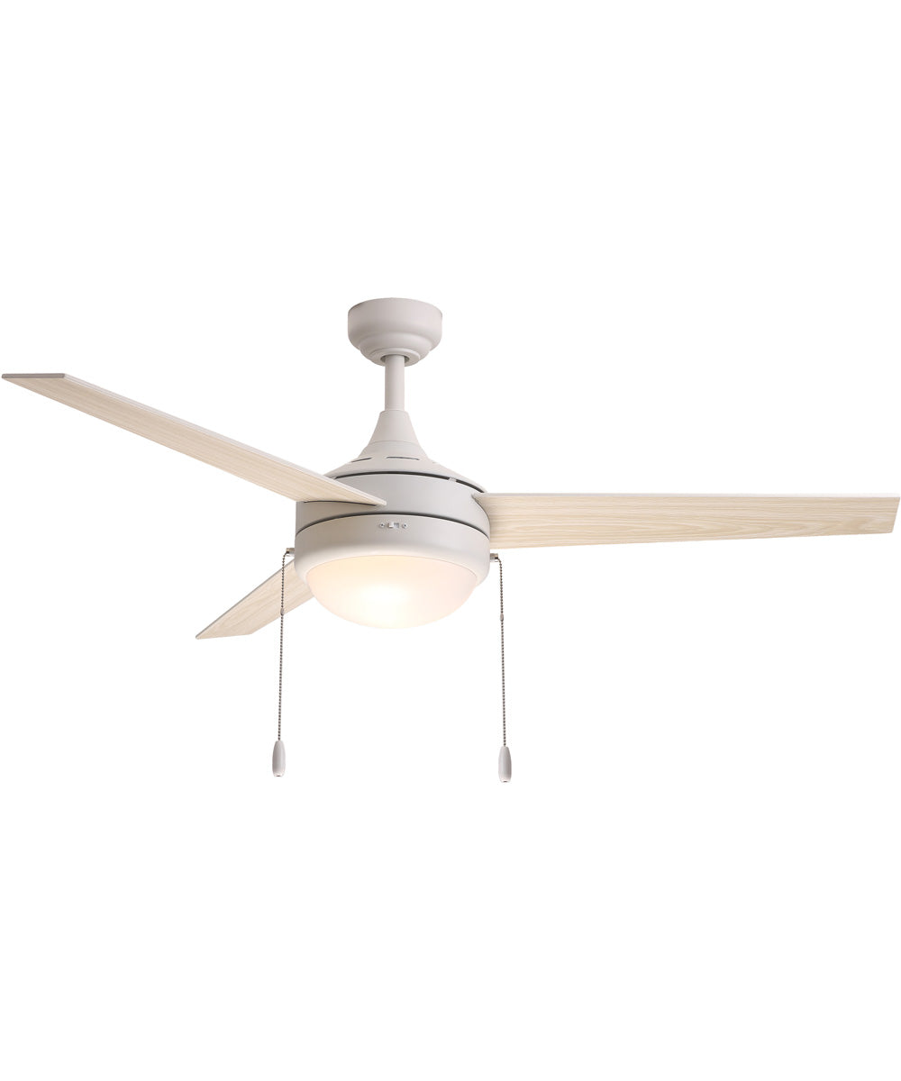 Trio Pull 52 inch 3-Blade Fan w Pull Chain Matte White