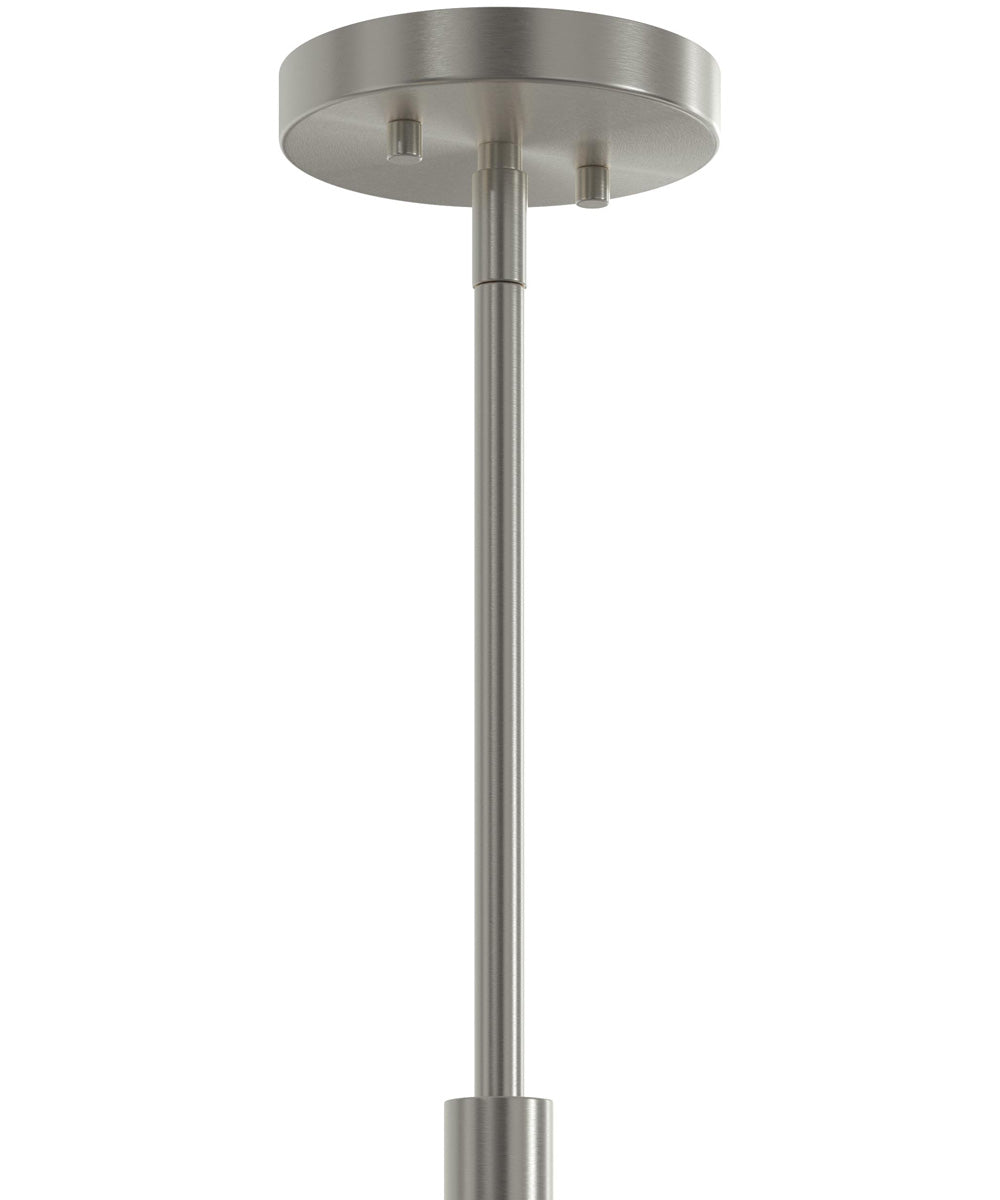 Mack 5-Light Linear Chandelier with Layered Glass Shades Brushed Nickel