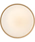 Cedric 2-Light Small Semi-Flush Mount in Lacquered Brass