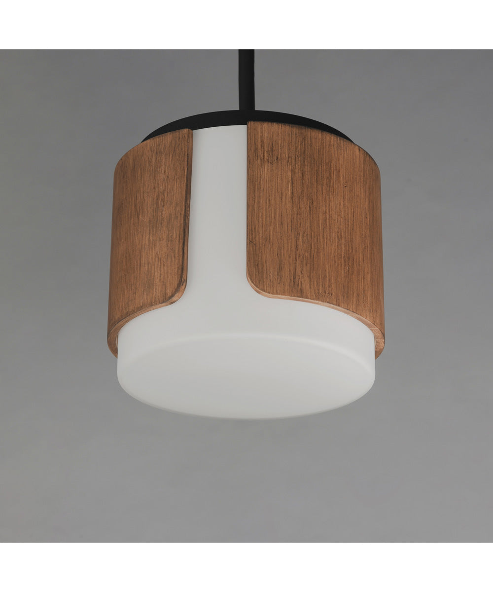 Draughtsman 10 inch Semi Flush Mount - Pendant Walnut / Black