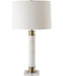 Plinth White Marble Table Lamp