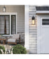 Cantley Extra Large Outdoor Wall Lantern with Clear Glass Panels Matte Black