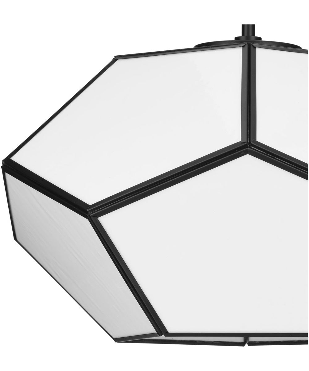 Latham 18 in. 3-Light Flush Mount Matte Black
