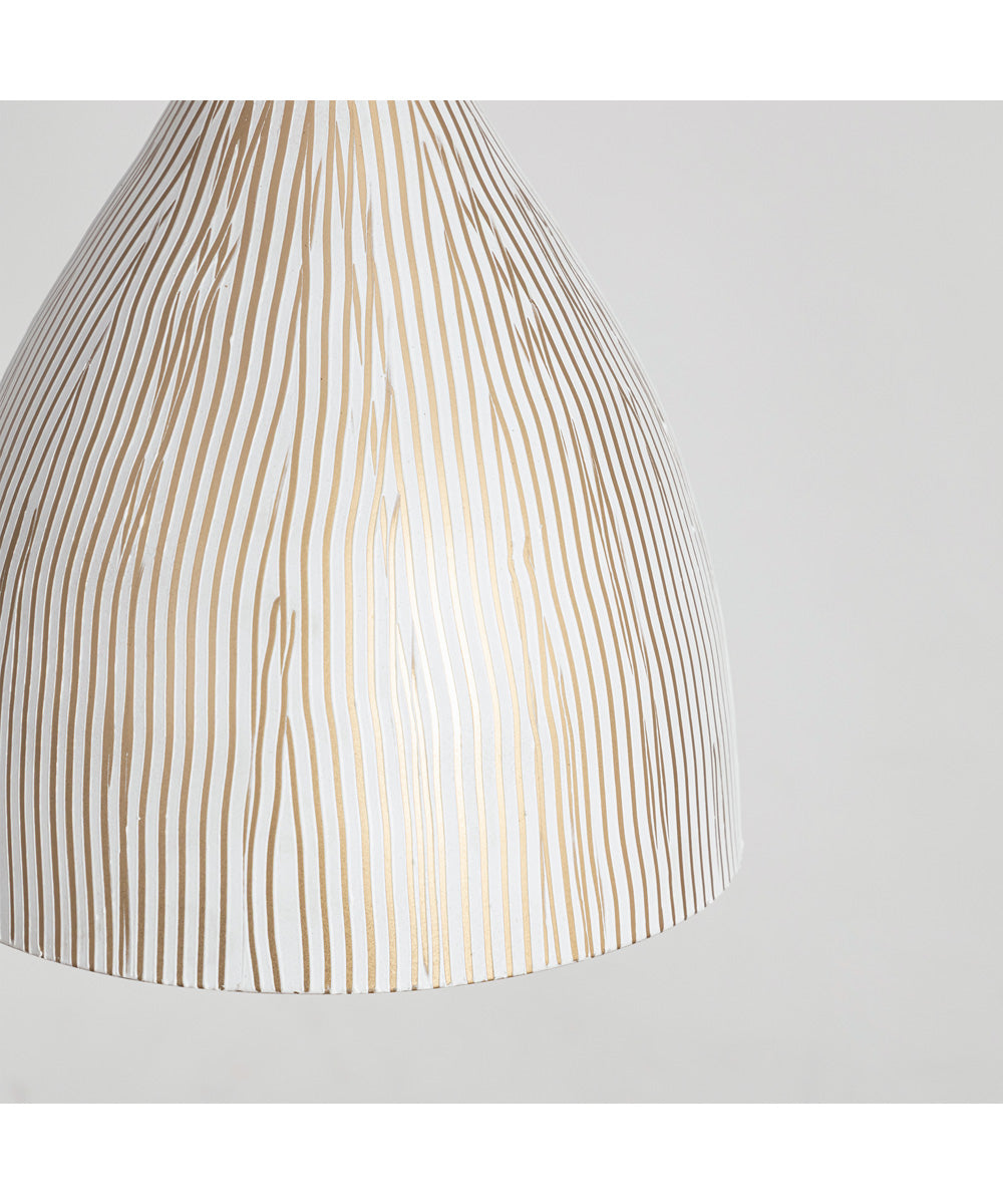 Fleur 1-Light Mini Pendant White/Gold