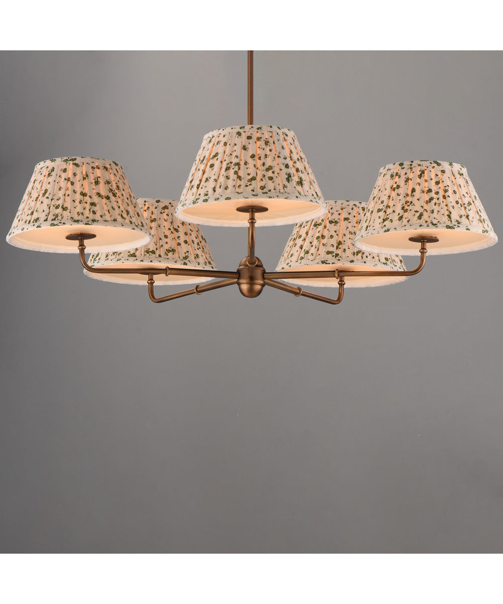 Dunbridge 5-Light Chandelier Weathered Brass