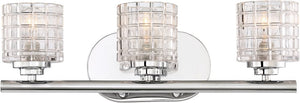 18"W Votive 3-Light Vanity & Wall Polished Nickel