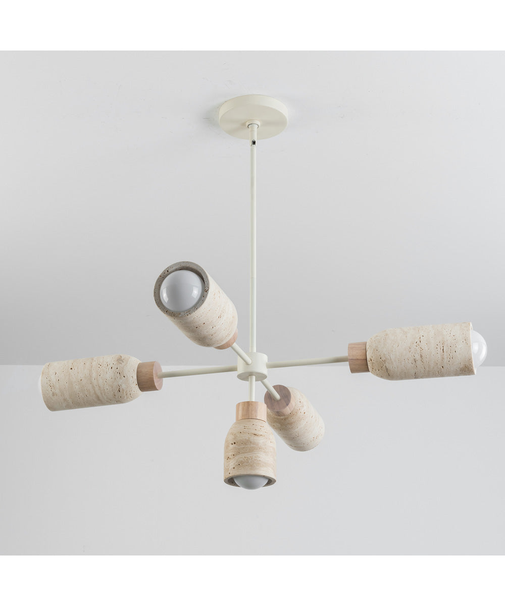 Pompeii 5-Light Pendant Travertine / Oyster