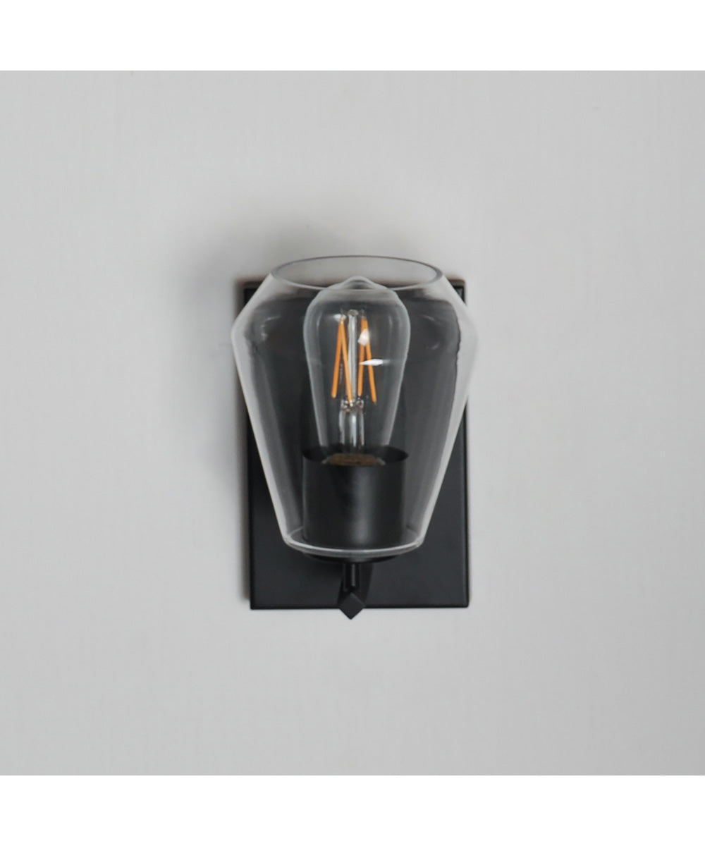 Geode 1-Light Sconce Black