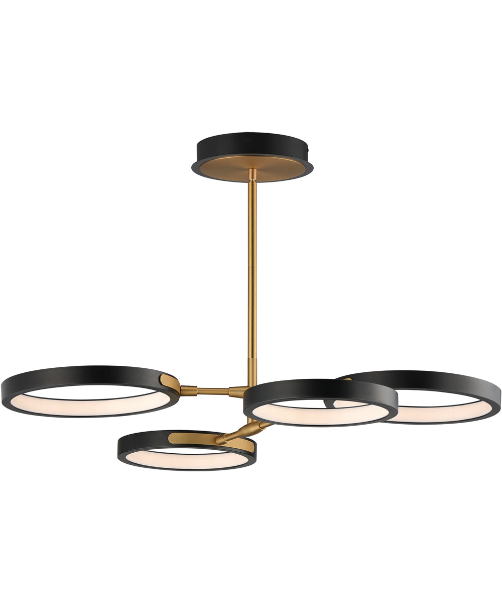 Hoopla 4-Light LED Pendant Black / Gold