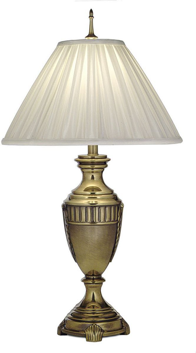 32"H 3-Way Table Lamp Burnished Brass